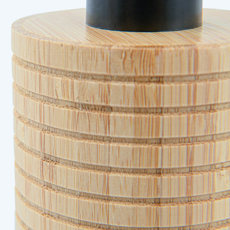 Distributeur de savon en bambou beige 