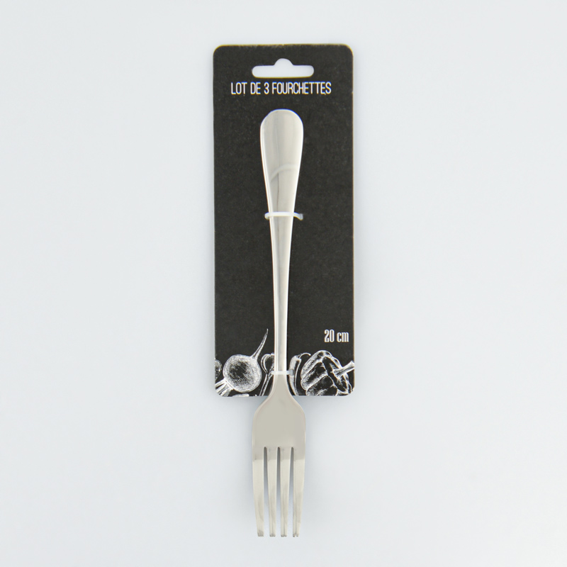 Lot de 3 fourchettes de table en inox