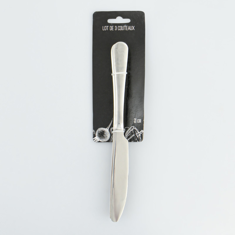 Lot de 3 couteaux en inox