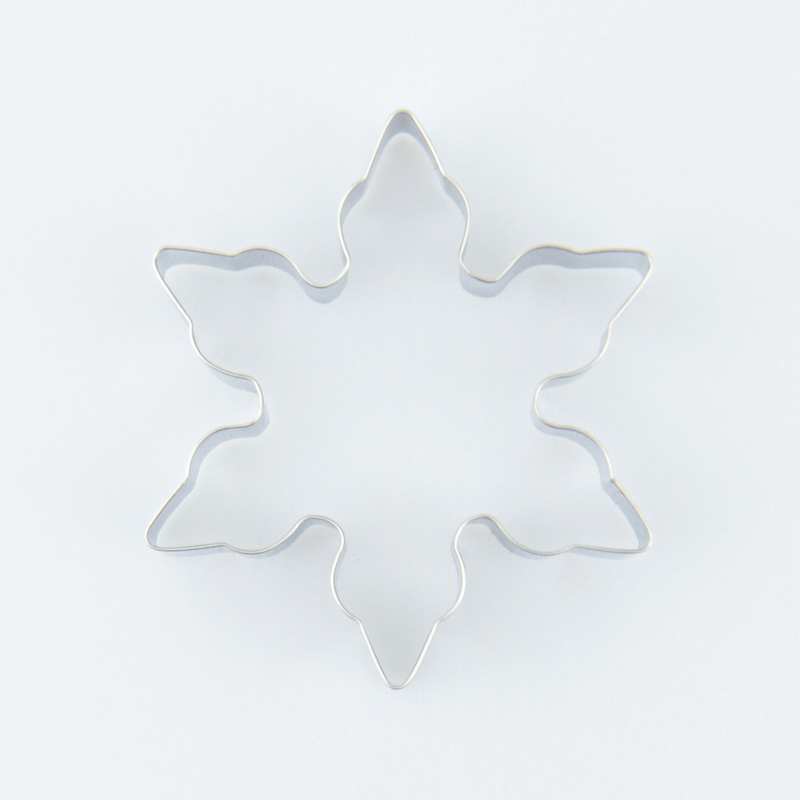 Emporte-pièce forme flocon de neige en inox