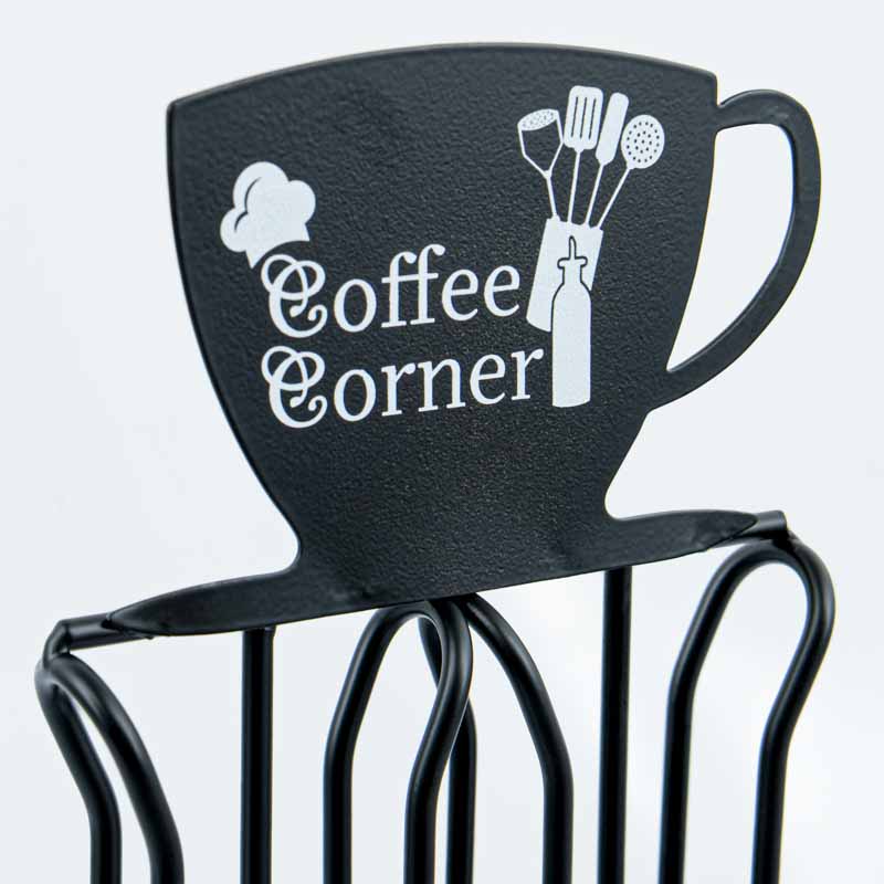 Support 36 capsules 'Corner' noir en acier
