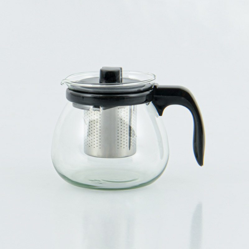 Théière avec infuseur en verre et inox