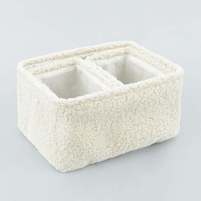 Panier de rangement bouclettes blanc
