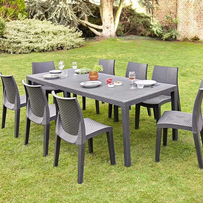 Table de jardin 'Queen' anthracite