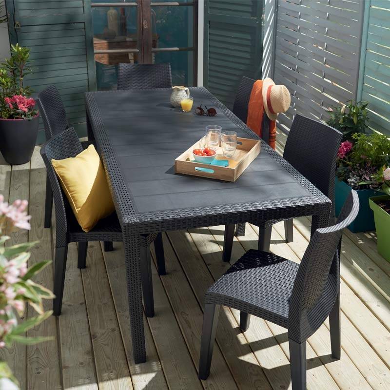 Table de jardin 'Queen' anthracite