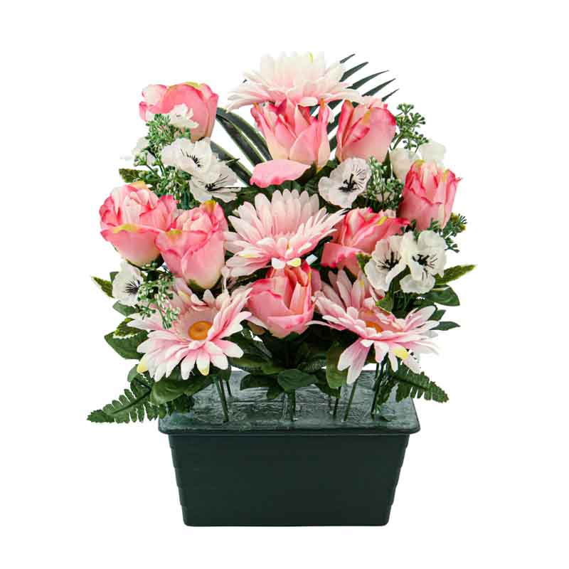 Jardinière de fleurs artificielles 