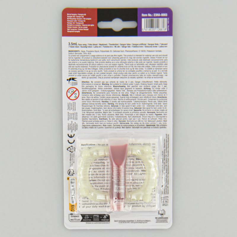 Kit dentier de vampire et faux sang