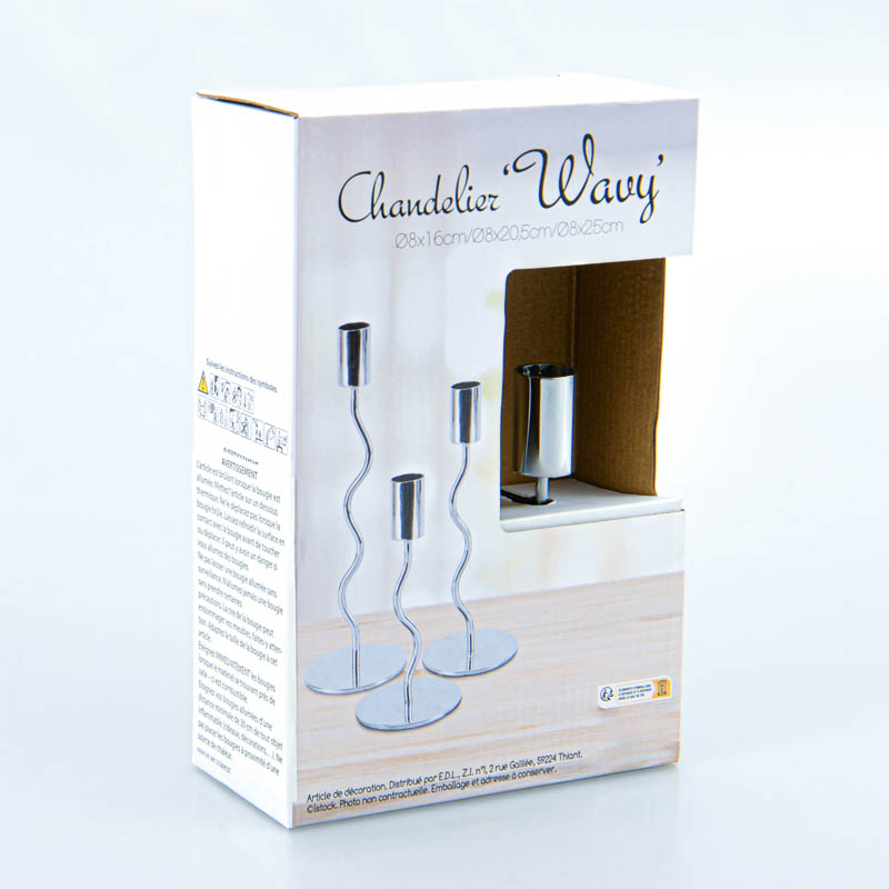 3 portes bougies 'Wavy'