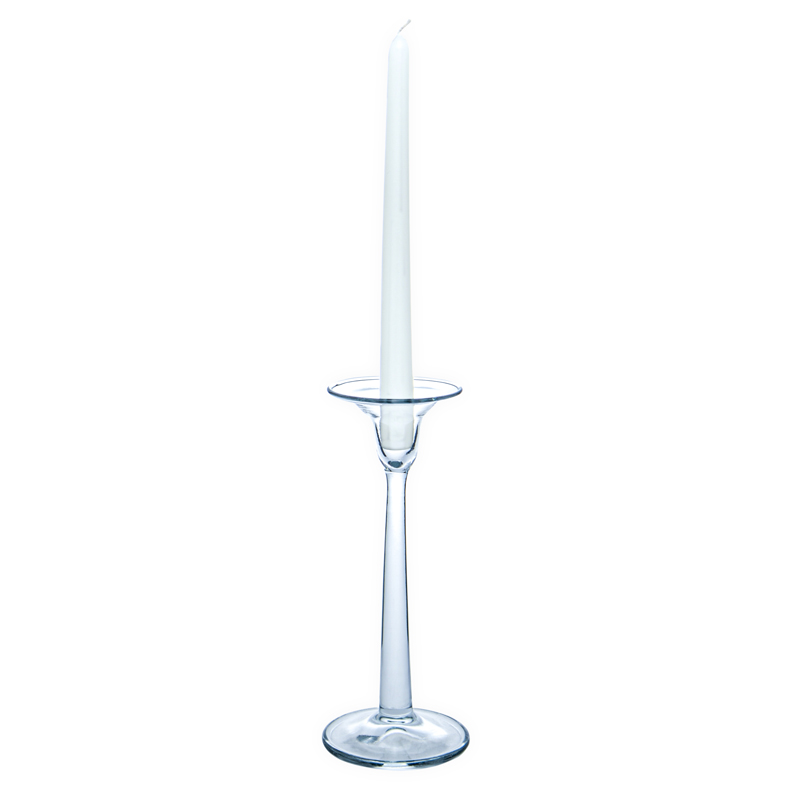 Bougeoir sur pied transparent 