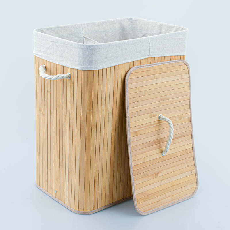 Panier à linge pliable en bambou 