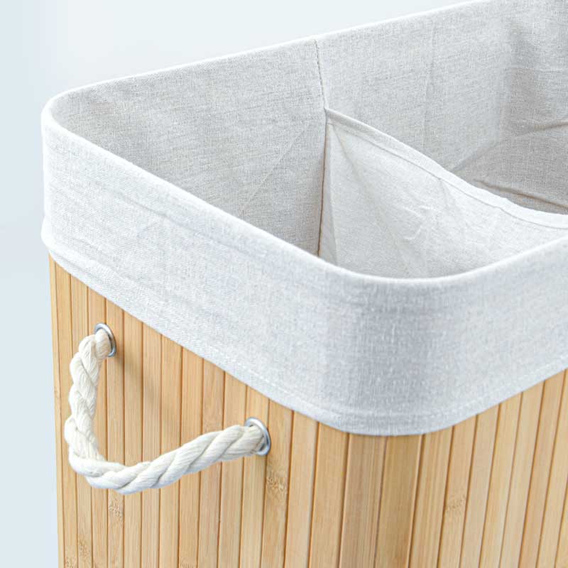 Panier à linge pliable en bambou 