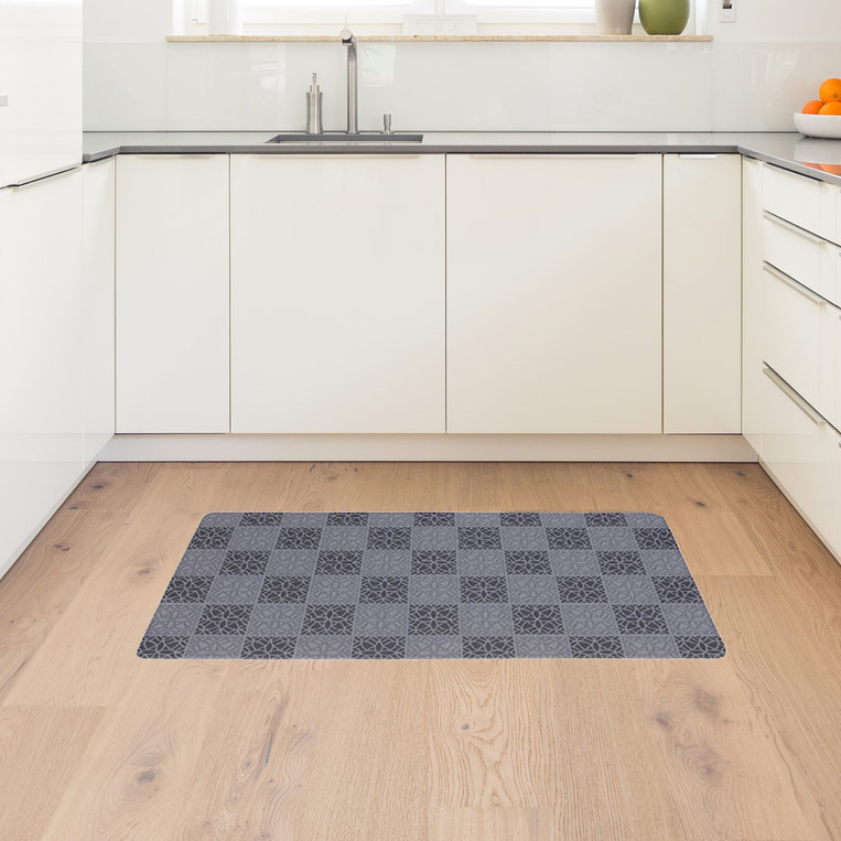 Tapis vinyle 'Mosalia' noir