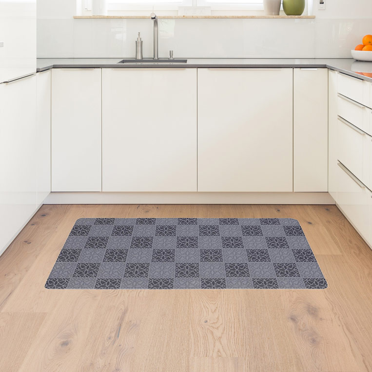 Tapis vinyle 'Mosalia' noir