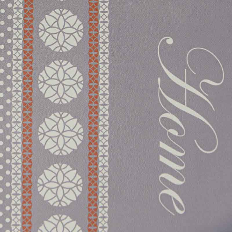 Tapis vinyle 'Home Sweet Home' gris