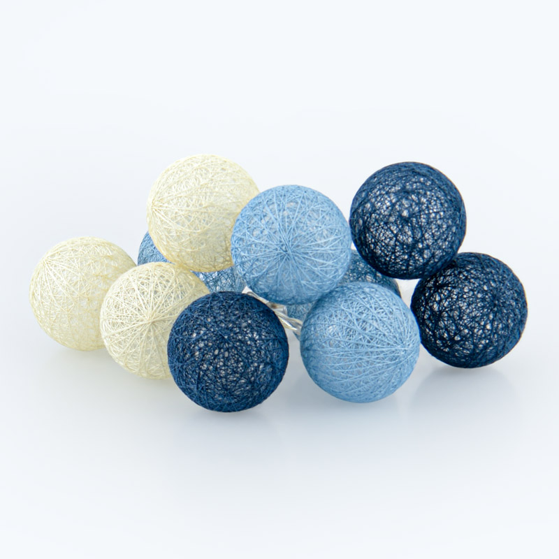 Guirlande 10 boules lumineuses tricolore