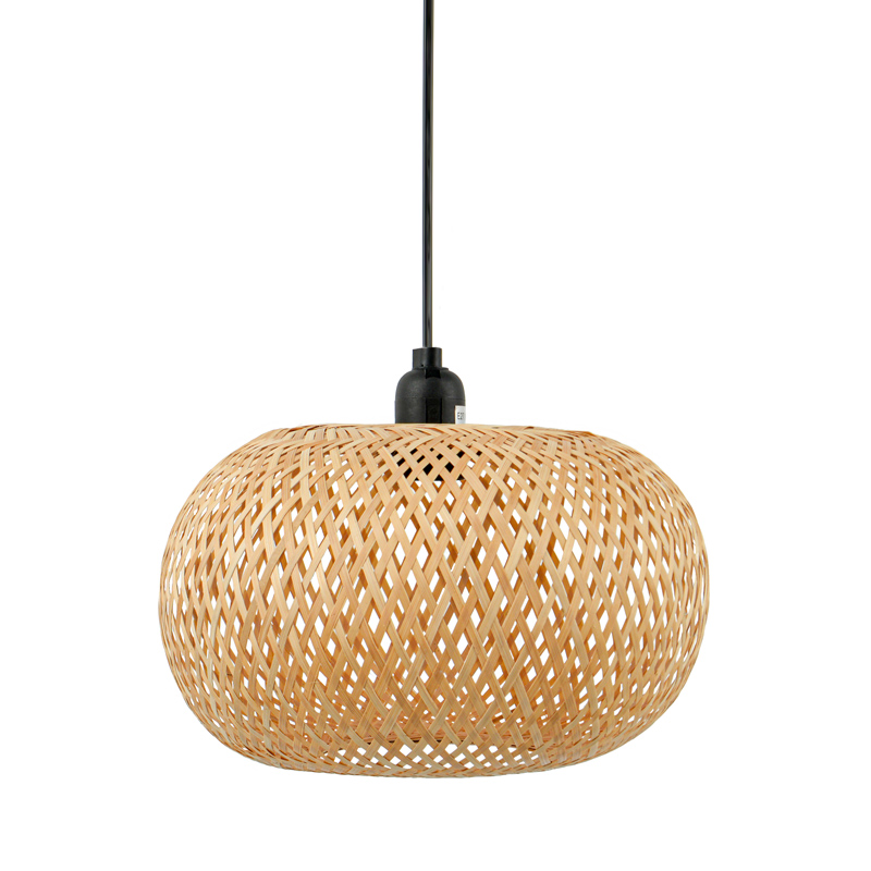 Suspension 'Eolya' en bambou beige