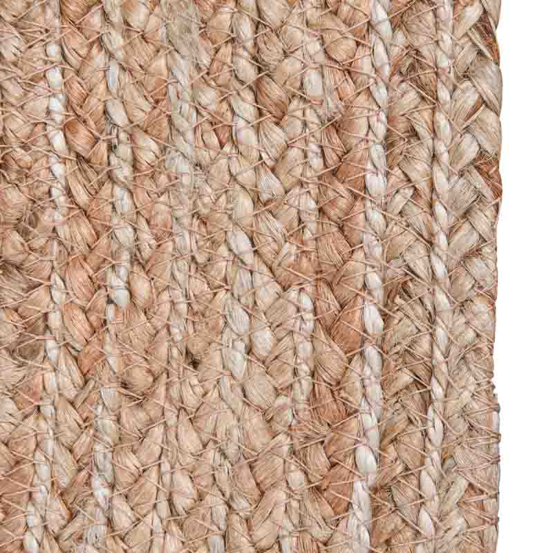 Tapis rond 'Hochi' en jute beige