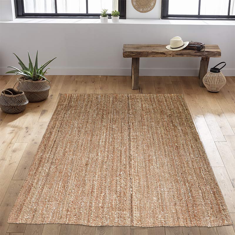 Tapis rectangulaire en jute 'Phuket' beige