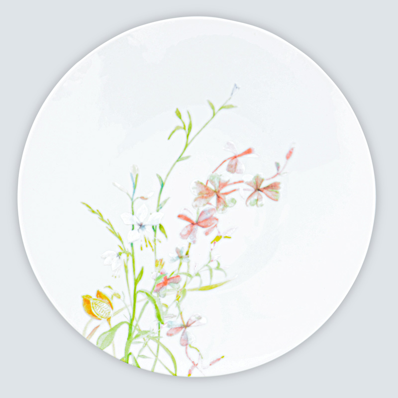 Assiette plate décorée 'Floralie'