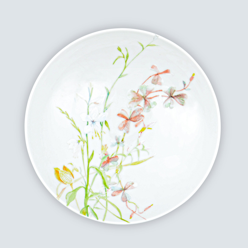 Assiette multiusage décorée 'Floralie'