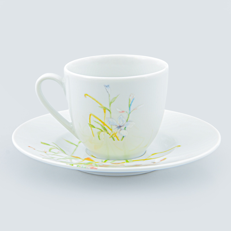 Tasse à café avec sous-tasse 'Floralie'
