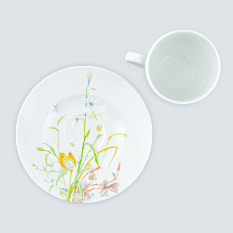 Tasse à café avec sous-tasse 'Floralie'