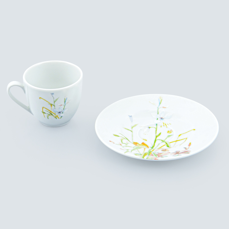 Tasse à café avec sous-tasse 'Floralie'
