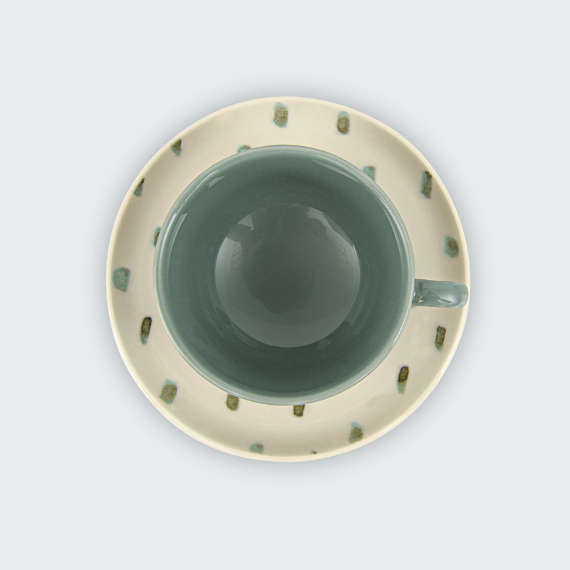 Tasse et sous tasse 'Isae' en grès 20cl