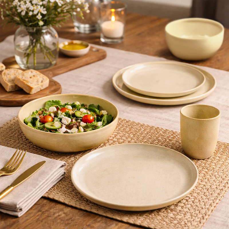 Assiette à dessert 'Lena' beige
