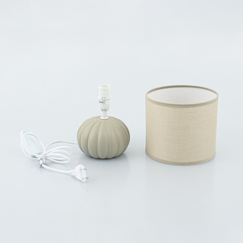 Lampe en céramique 'Hoya' taupe