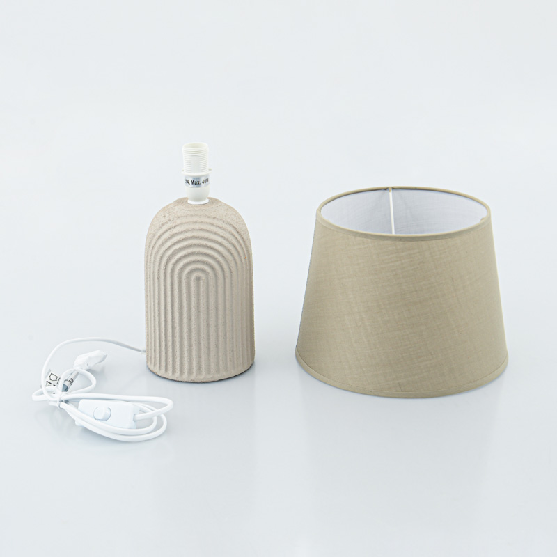 Lampe en céramique 'Selma' taupe