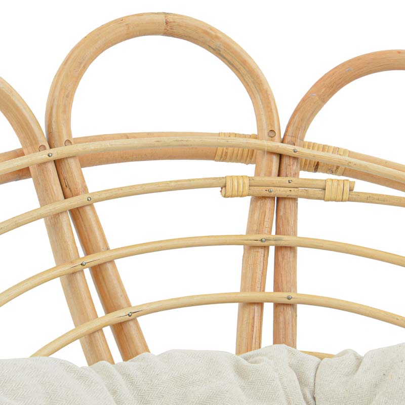 Fauteuil en rotin 'Papasan'  forme fleur 