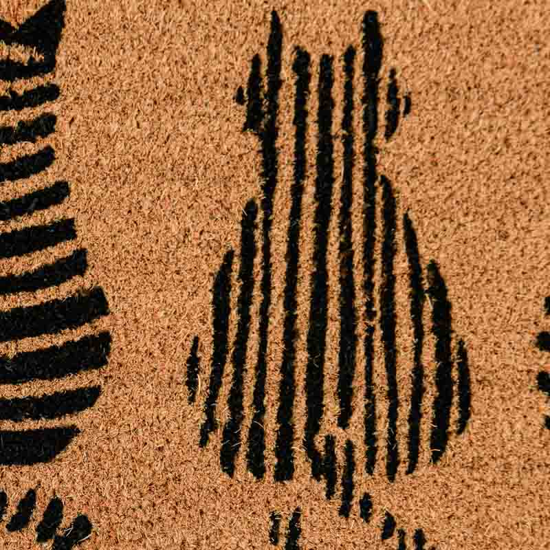 Tapis chats 'Welcome' en coco
