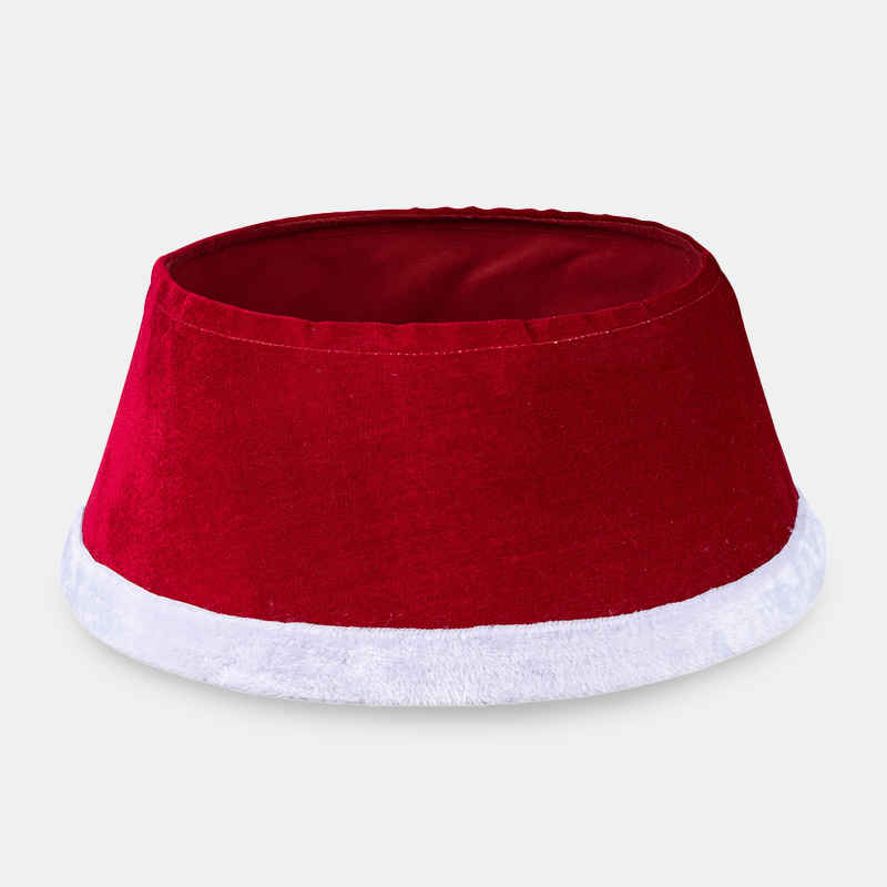 Tour de sapin rouge et blanc 