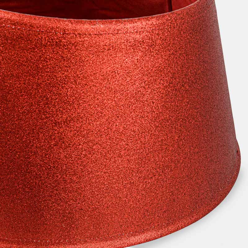 Tour de sapin paillettes rouge 'Noël d'Antan'