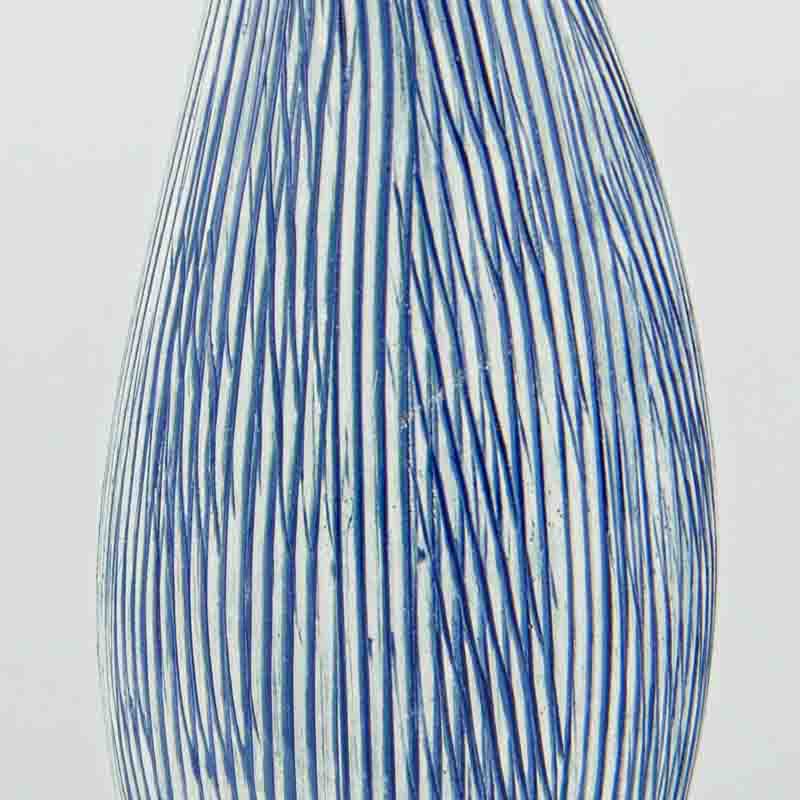 Vase ondine 'Azura' en céramique bleu