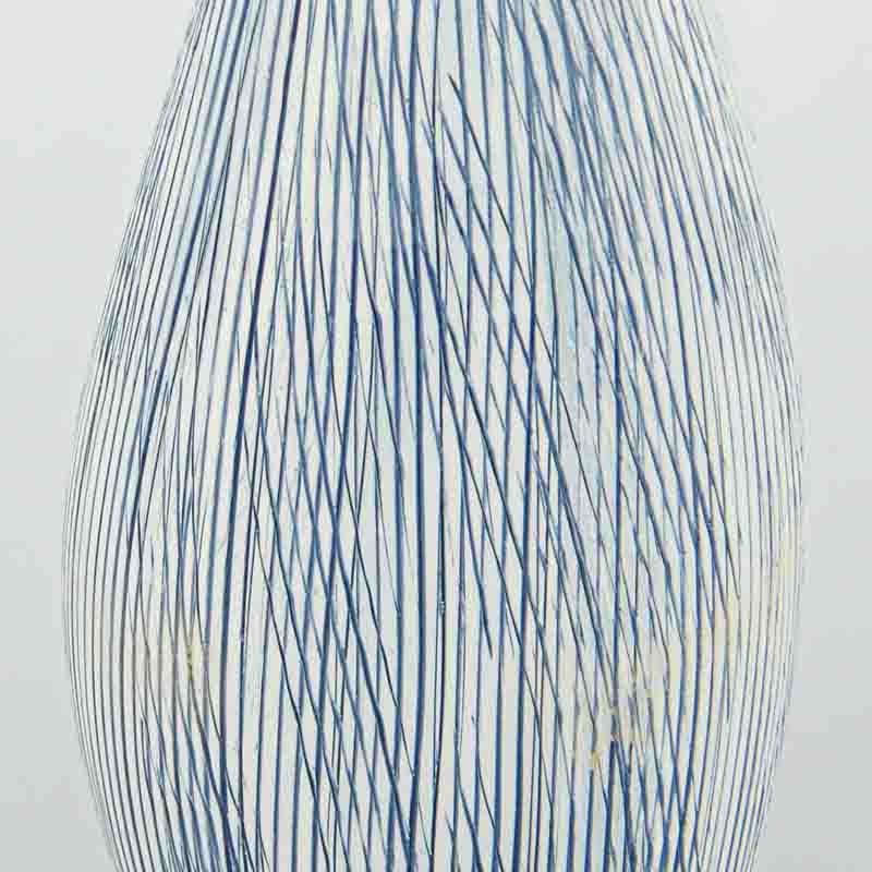 Vase ondine 'Azura' en céramique bleu
