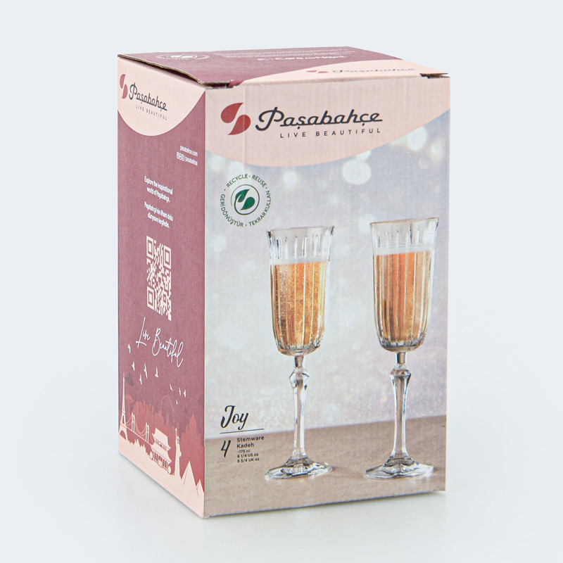 Lot de 4 flûtes 'Joy' 17,5cl