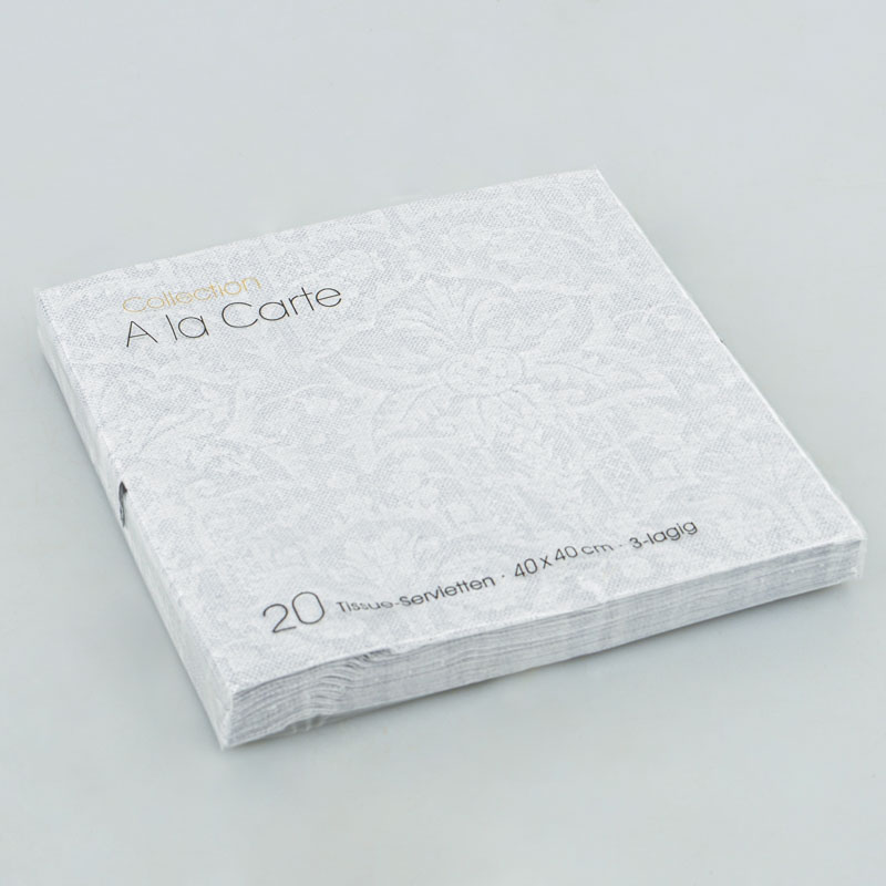 Lot de 20 serviettes motifs jacquard 