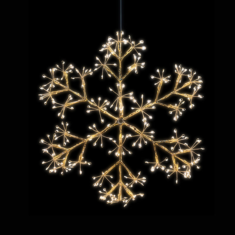 Flocon lumineux 288 led blanc chaud