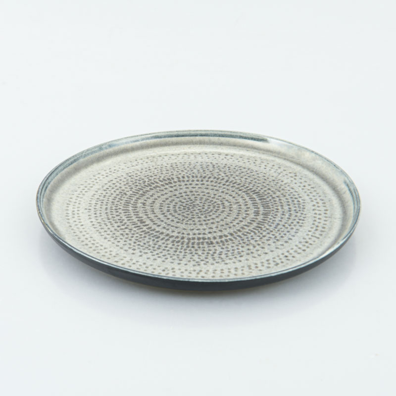 Assiette plate 'Leonie' gris