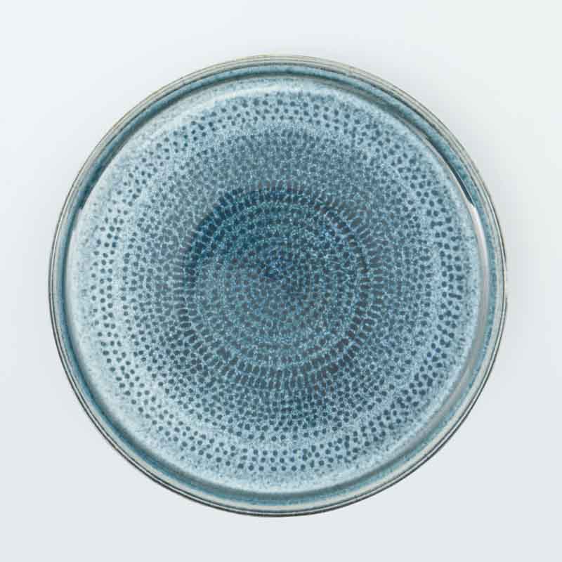 Assiette plate 'Leonie' bleu