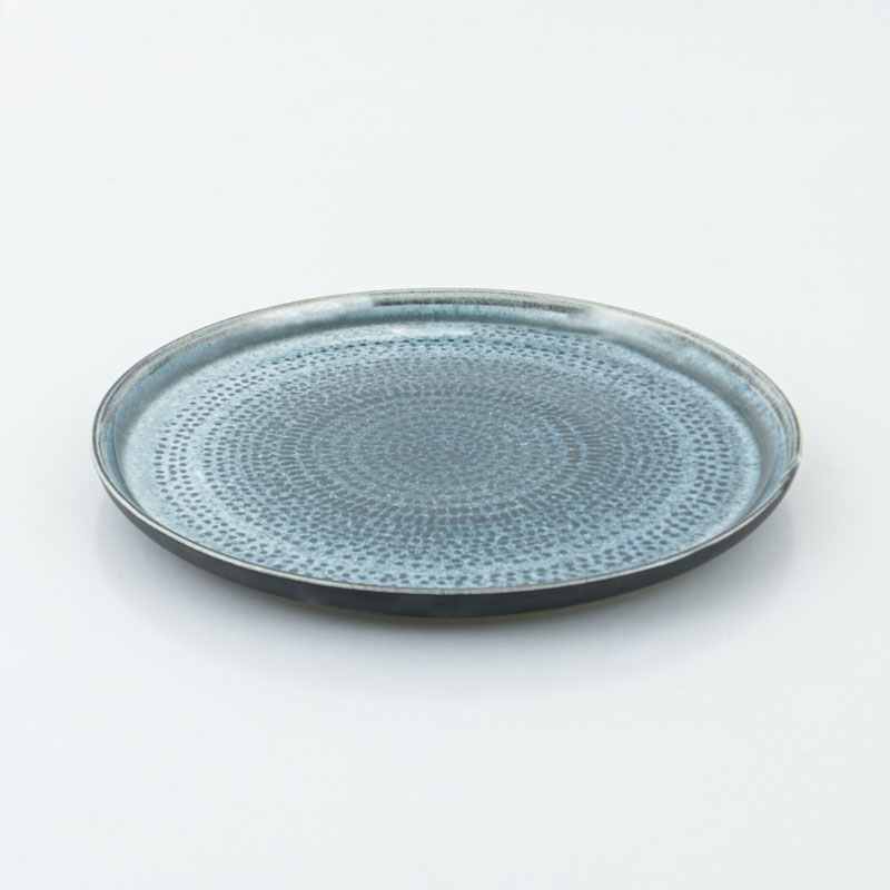 Assiette plate 'Leonie' bleu