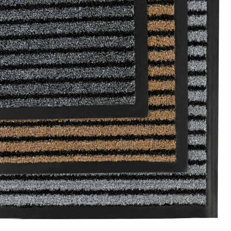 Tapis d'entrée antisalissure à rayures