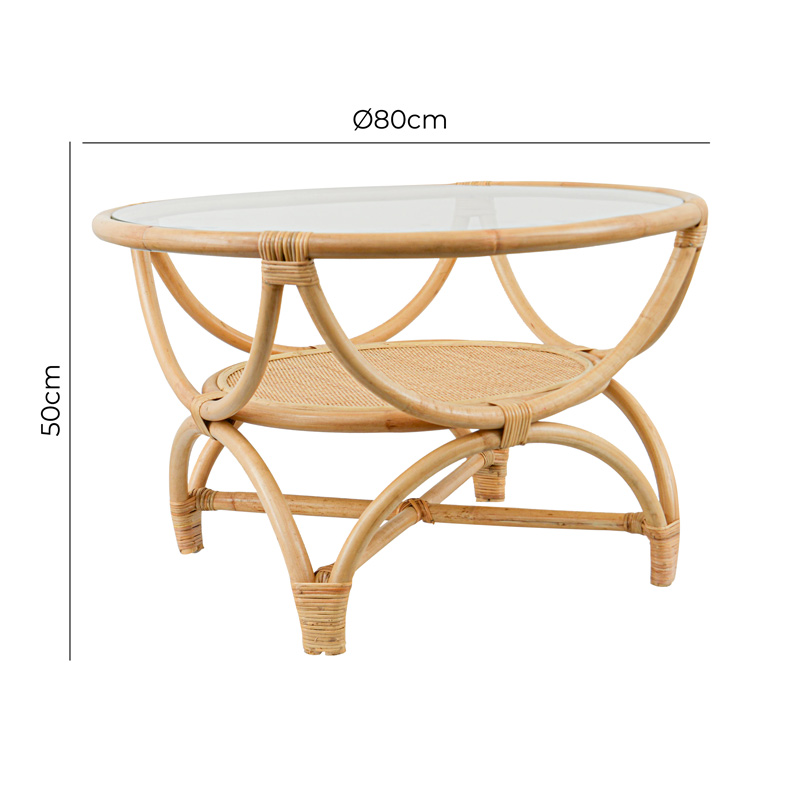 Table basse 'Sofia' en rotin