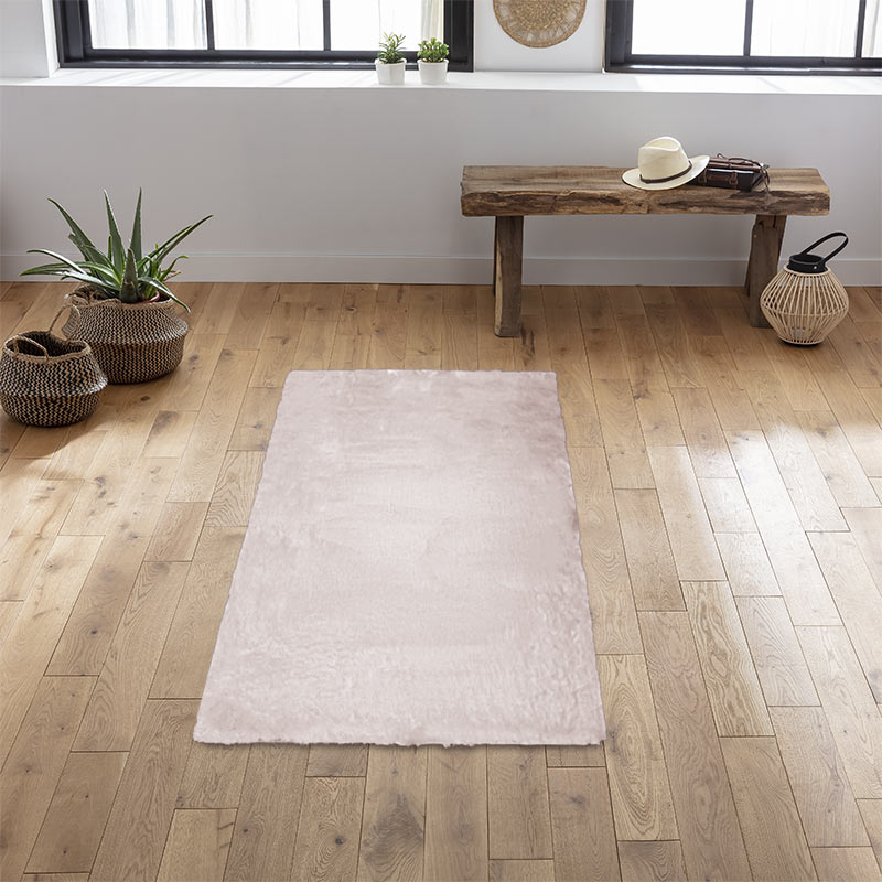 Tapis rectangulaire 'Sweety' rose