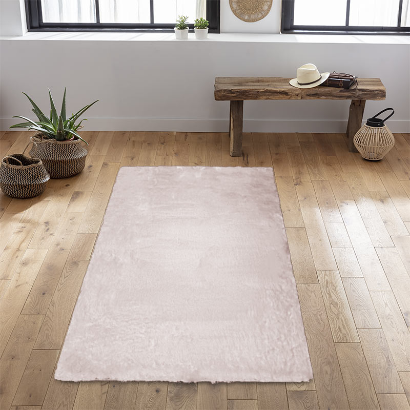 Tapis rectangulaire 'Sweety' rose