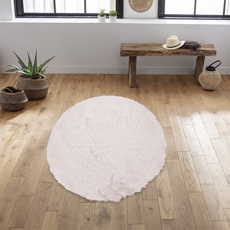 Tapis rond 'Sweety' rose