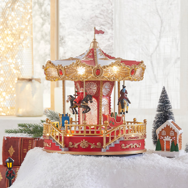 Scénette carrousel musicale et lumineuse