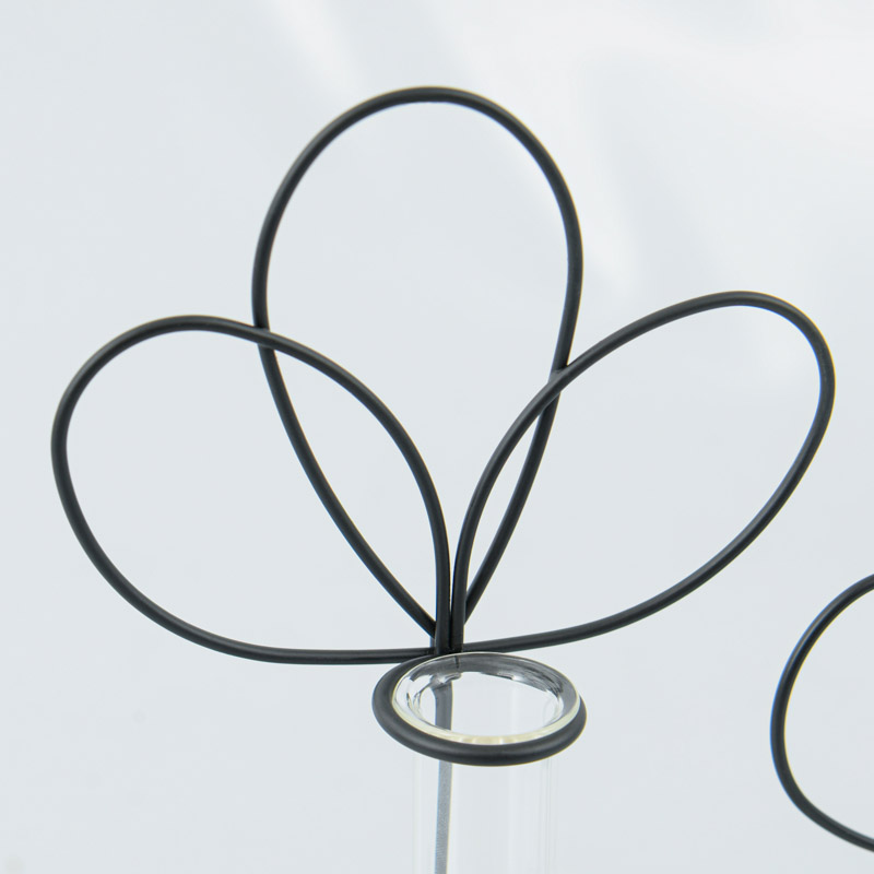 2 soliflores 'Harmonie' avec fleurs en métal
